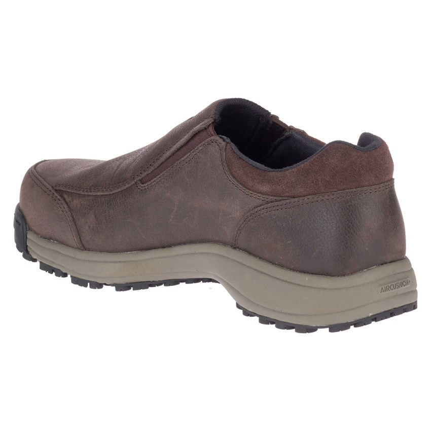 Chaussure de Securite Merrell Sutton Moc Steel Toe Chocolat Homme | Y.Q.WFUN